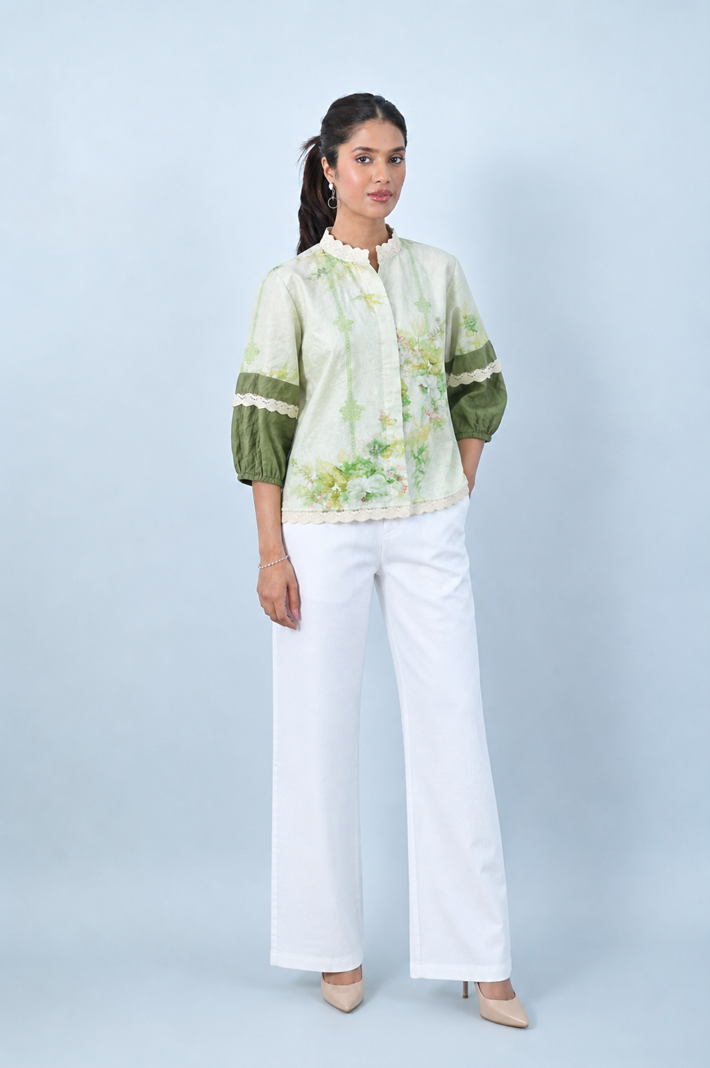 Green flora muse shirt