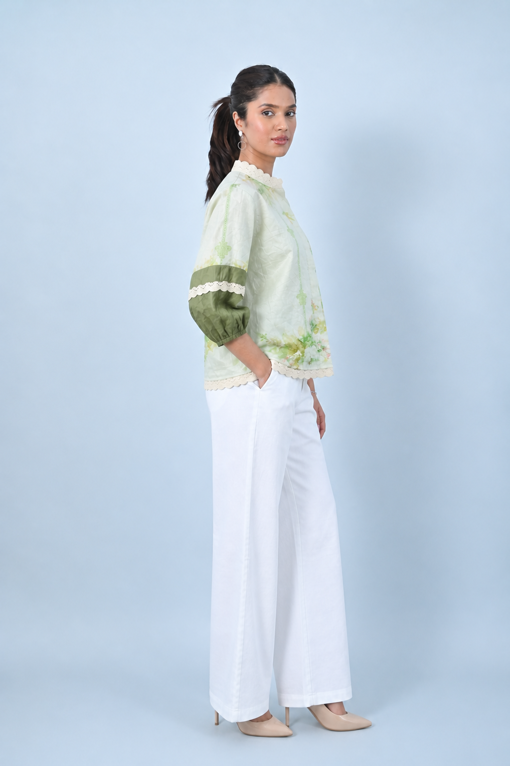 Green flora muse shirt