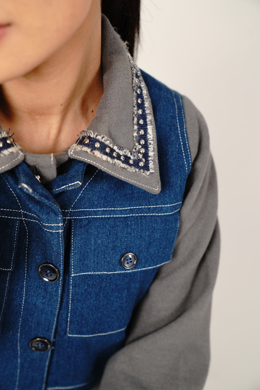 Sienna blue overlay jacket