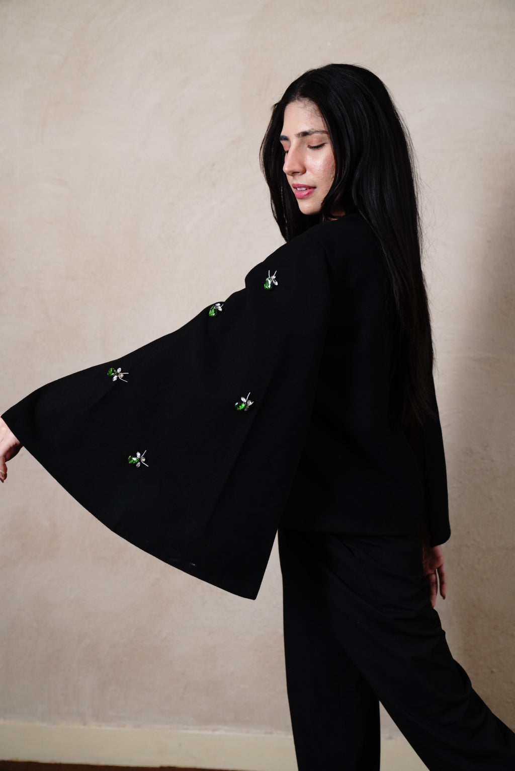 Raven black cape
